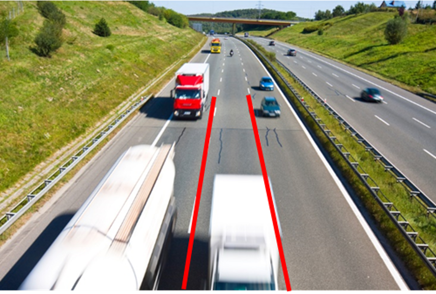 AI 車線変更の台数カウント