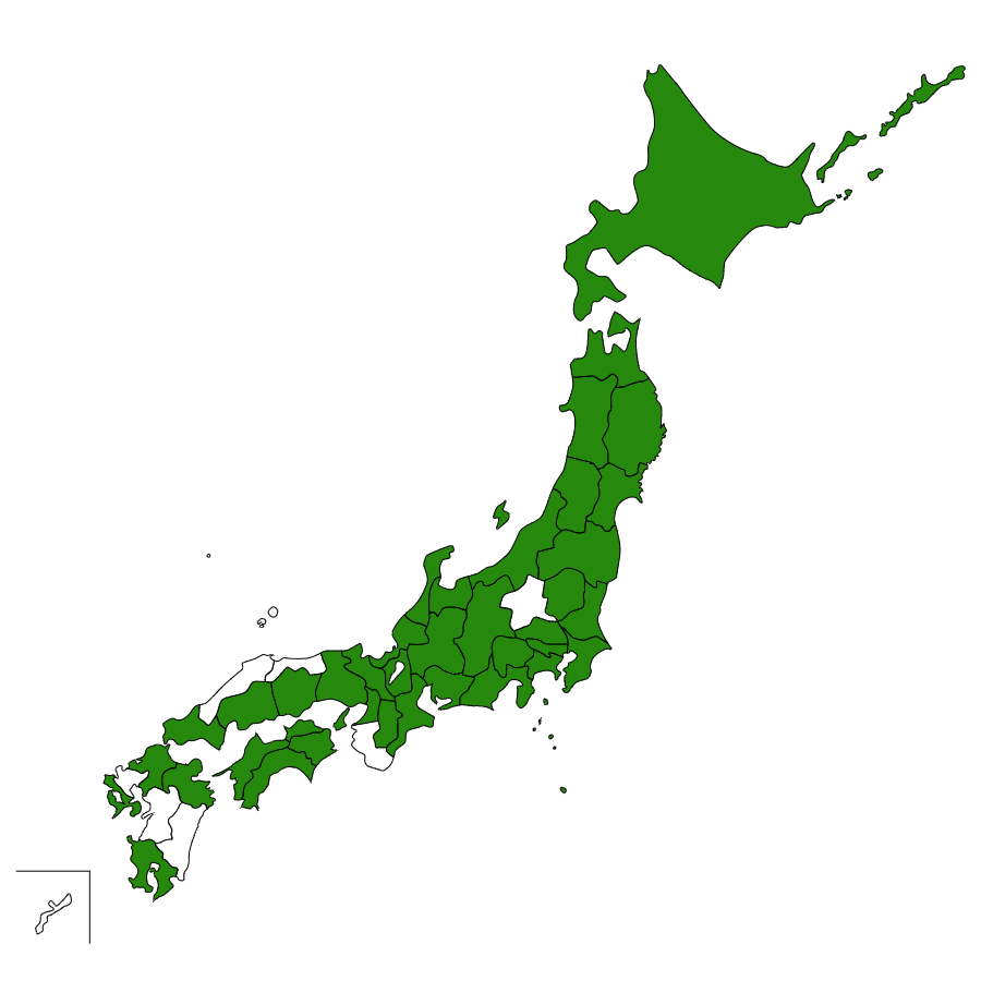 AI交通量調査 計測実施都道府県マップ